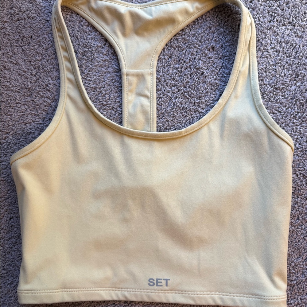 SET Active Light Yellow Sports Bra
